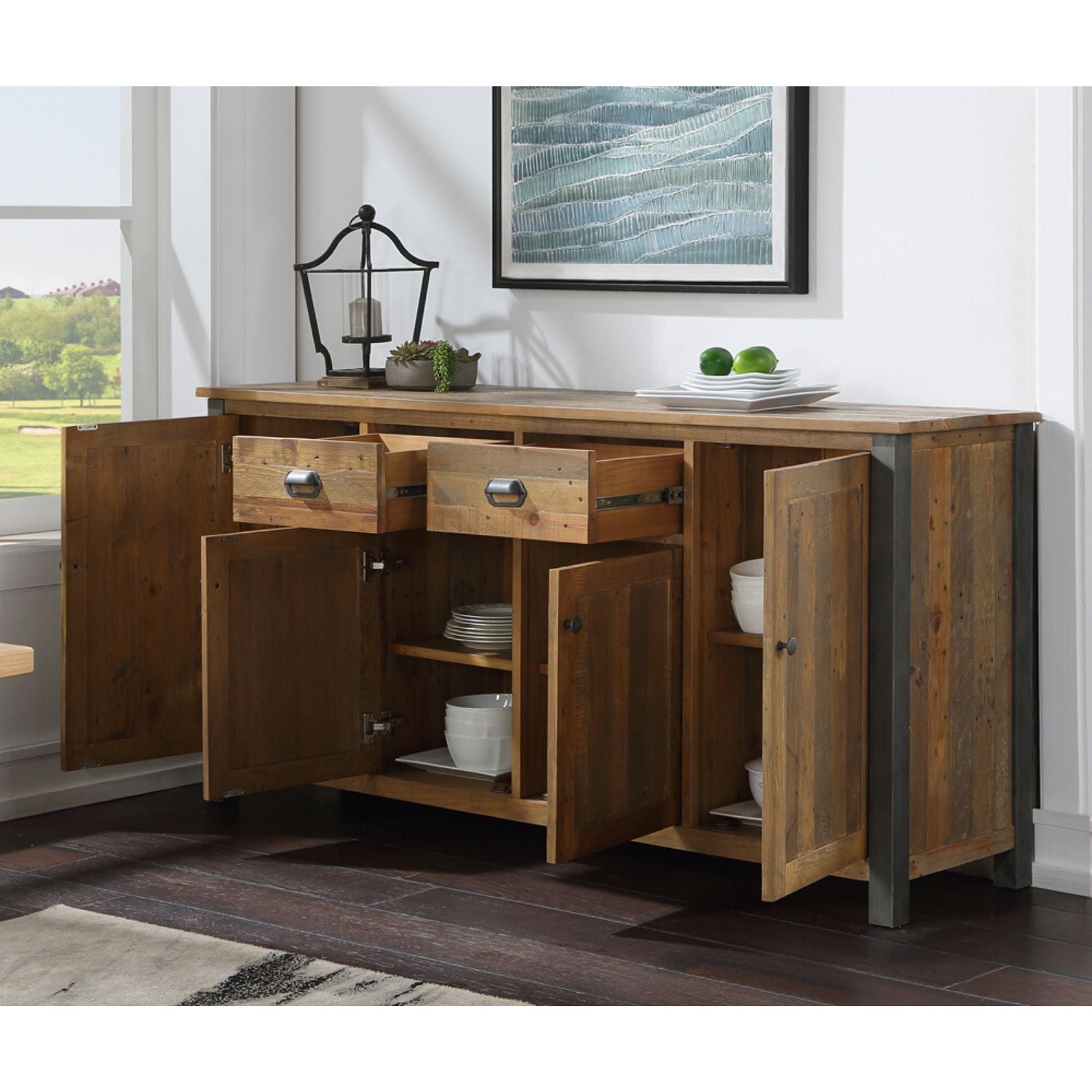 Harringay Reclaimed Wood Extra Large Sideboard - The Orchard Home and Gifts